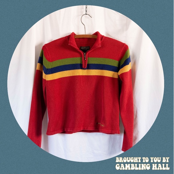 vintage quarter zip Abercrombie sweater - Picture 1 of 4